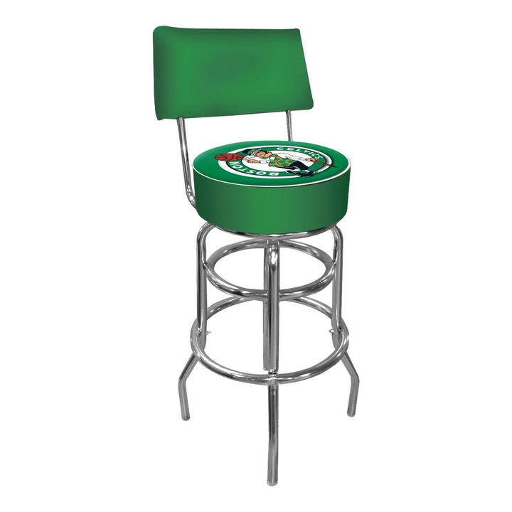 Boston Celtics NBA Padded Swivel Swivel Bar Stool with Back Image 2