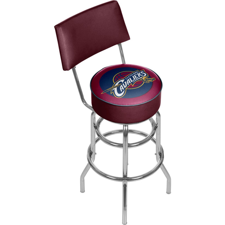 Cleveland Cavaliers NBA Padded Swivel Swivel Bar Stool with Back Image 1