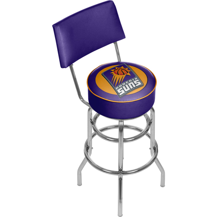 Phoenix Suns NBA Padded Swivel Swivel Bar Stool with Back Image 1