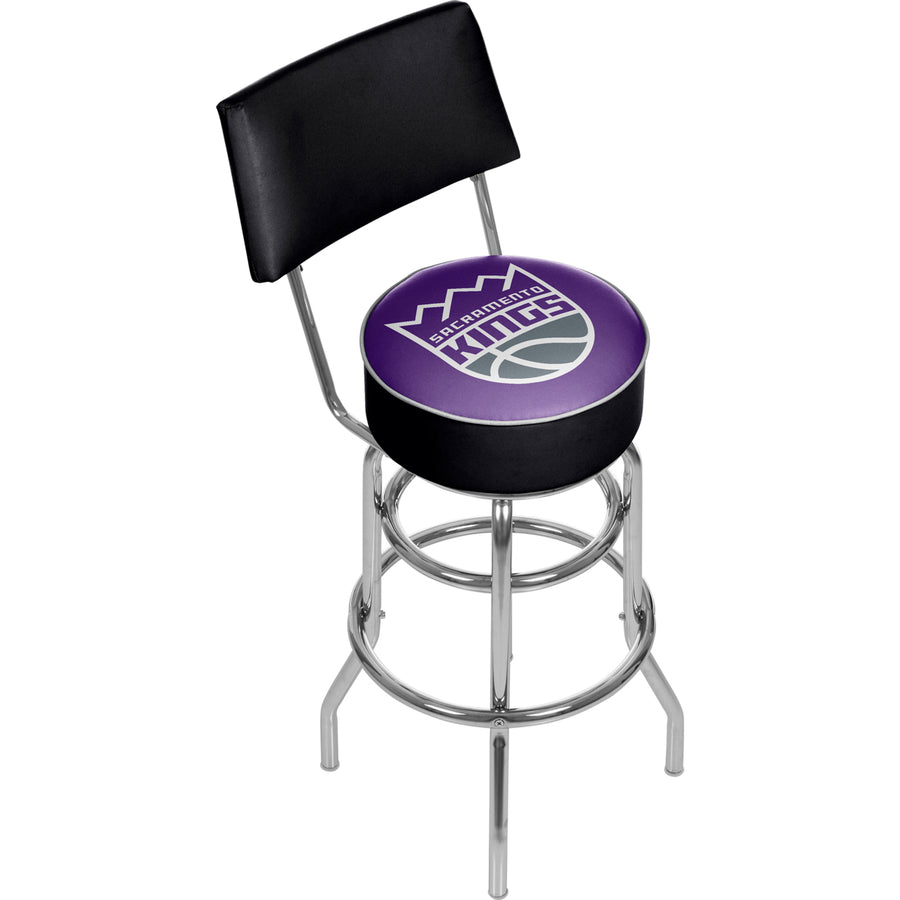 Sacramento Kings NBA Padded Swivel Swivel Bar Stool with Back Image 1