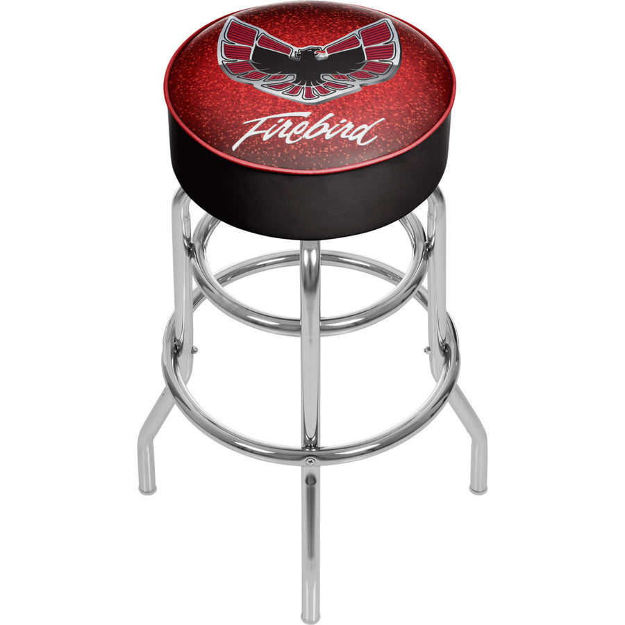 Pontiac Firebird Red Padded Swivel Bar Stool 30 Inches High Image 1