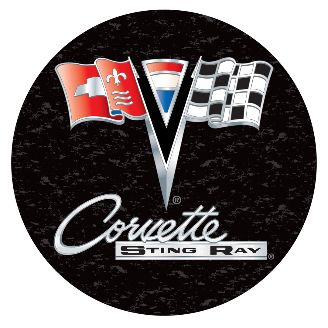 Corvette C2 Black Padded Swivel Swivel Bar Stool with Back Image 2