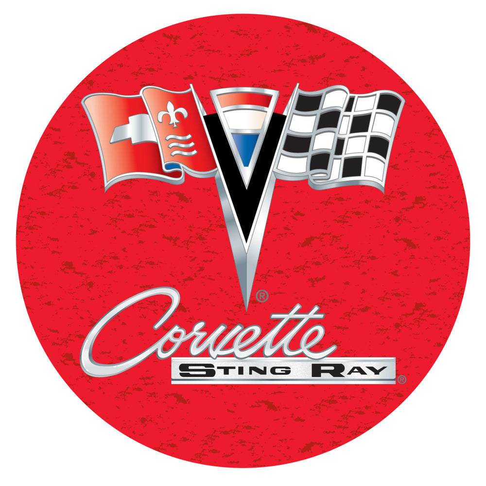 Corvette C2 Red Padded Swivel Swivel Bar Stool with Back Image 2