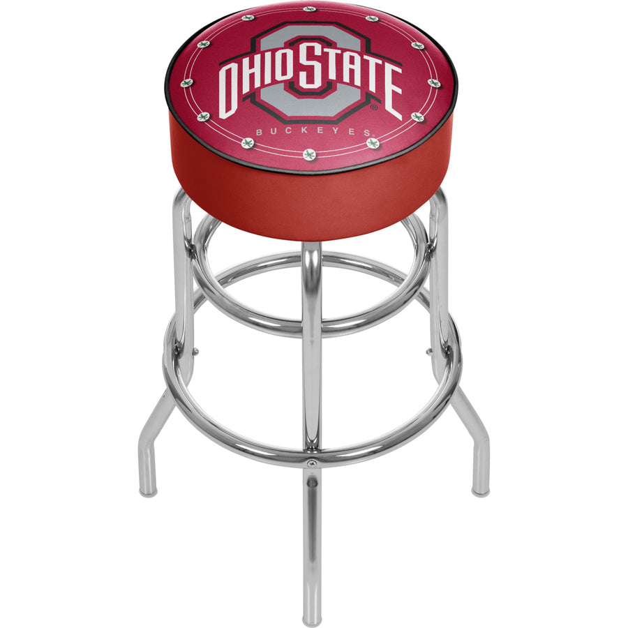 Ohio State University Logo Padded Swivel Bar Stool 30 Inches High Image 1