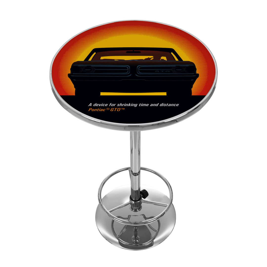 Pontiac GTO - Time and Distance - Chrome 42 Inch Pub Table Image 1