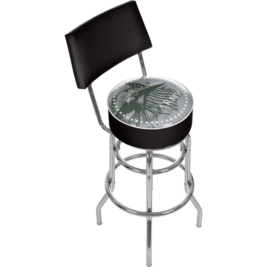 U.S Army This Well Defend Padded Swivel Bar Stool Image 1