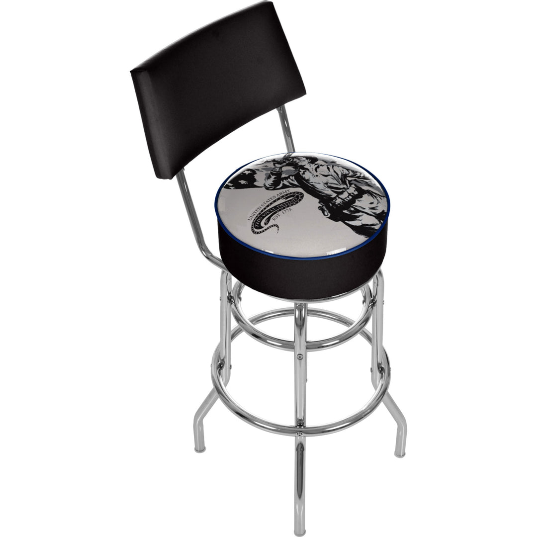 U.S Army The Horn Calls Padded Swivel Bar Stool Image 1