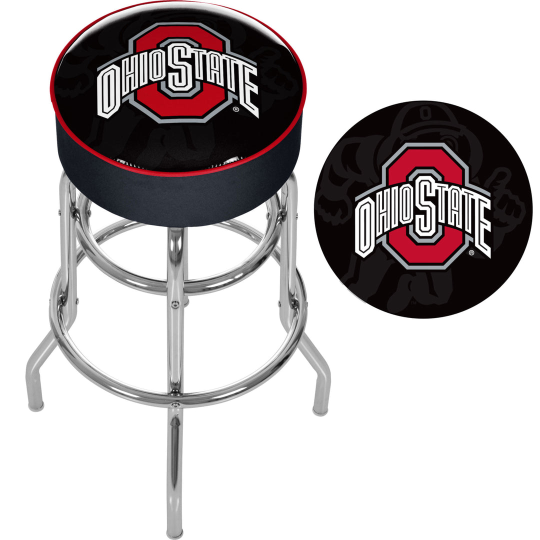 Ohio State Shadow Brutus Padded Swivel Bar Stool 30 Inches High Image 3