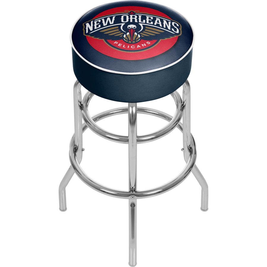 Orleans Pelicans NBA Padded Swivel Bar Stool 30 Inches High Image 1