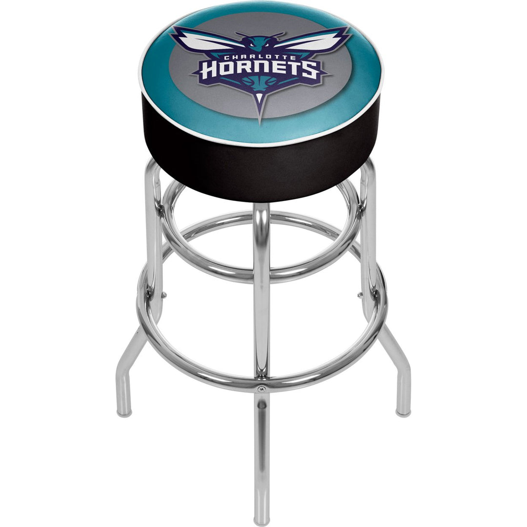 Charlotte Hornets NBA Padded Swivel Bar Stool 30 Inches High Image 1