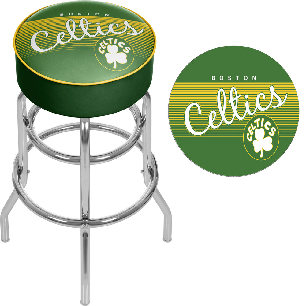 Boston Celtics NBA Hardwood Classics Padded Swivel Bar Stool 30 Inches High Image 2