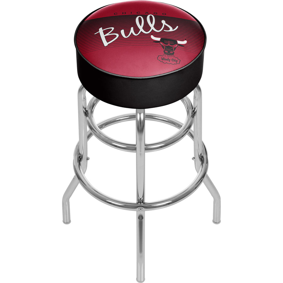 Chicago Bulls NBA Hardwood Classics Padded Swivel Bar Stool 30 Inches High Image 1