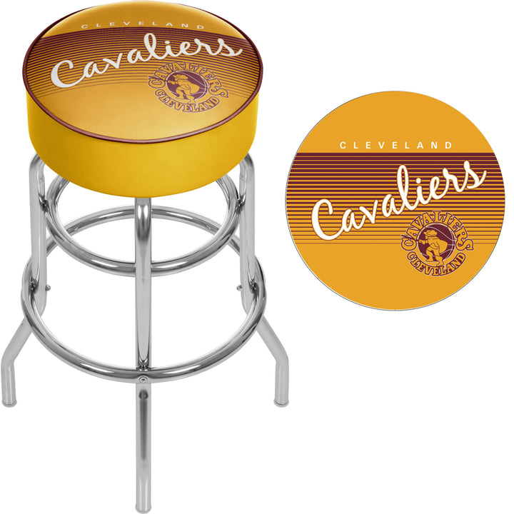 Cleveland Cavaliers NBA Hardwood Classics Padded Swivel Bar Stool 30 Inches High Image 2
