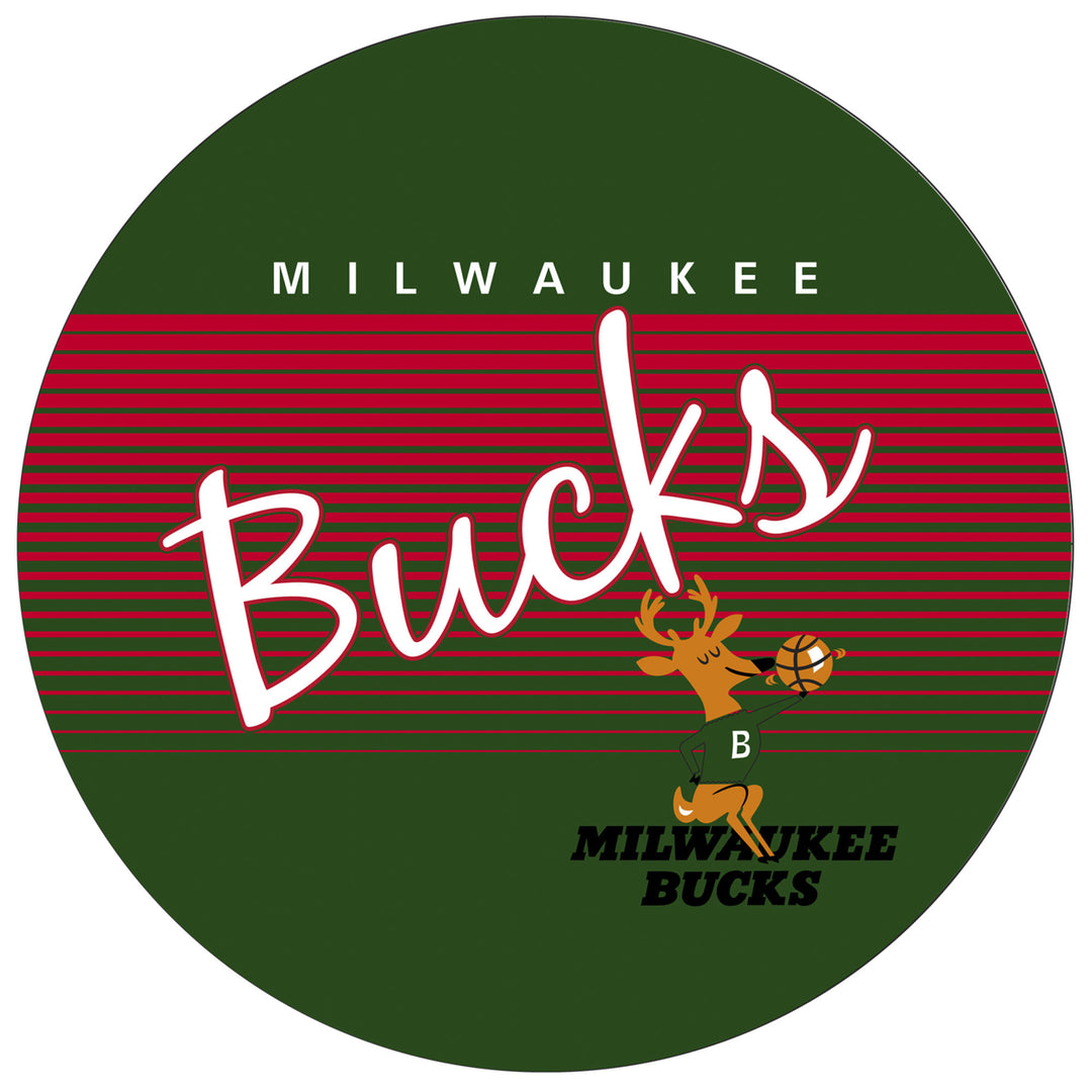 Milwaukee Bucks NBA Hardwood Classics Padded Swivel Bar Stool 30 Inches High Image 3
