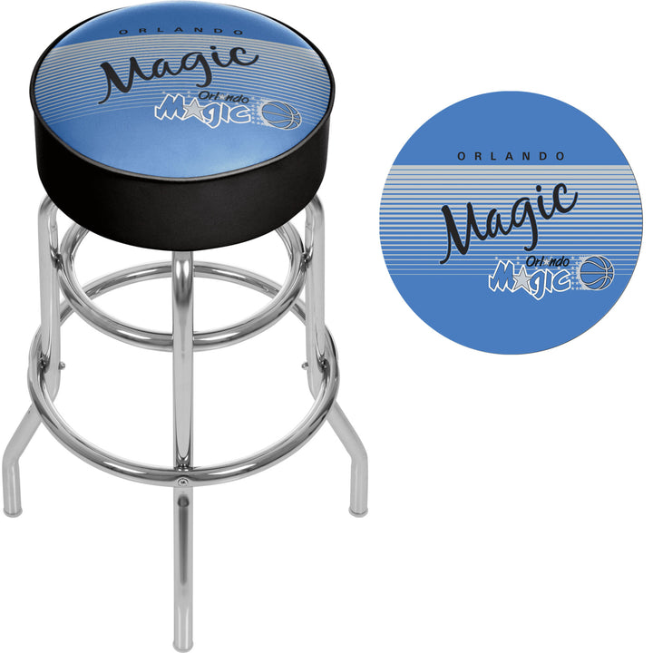 Orlando Magic NBA Hardwood Classics Padded Swivel Bar Stool 30 Inches High Image 2