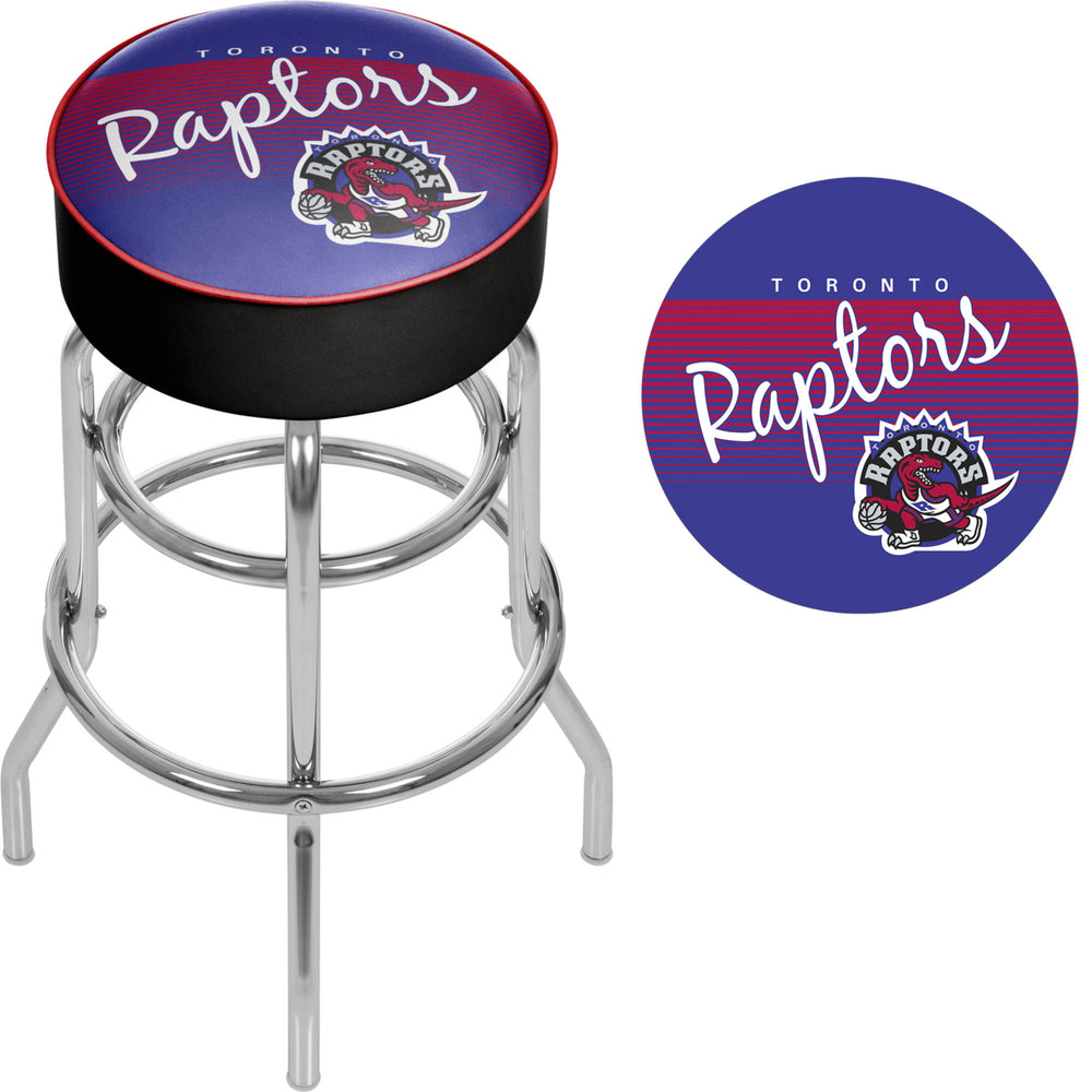 Toronto Raptors NBA Hardwood Classics Padded Swivel Bar Stool 30 Inches High Image 2