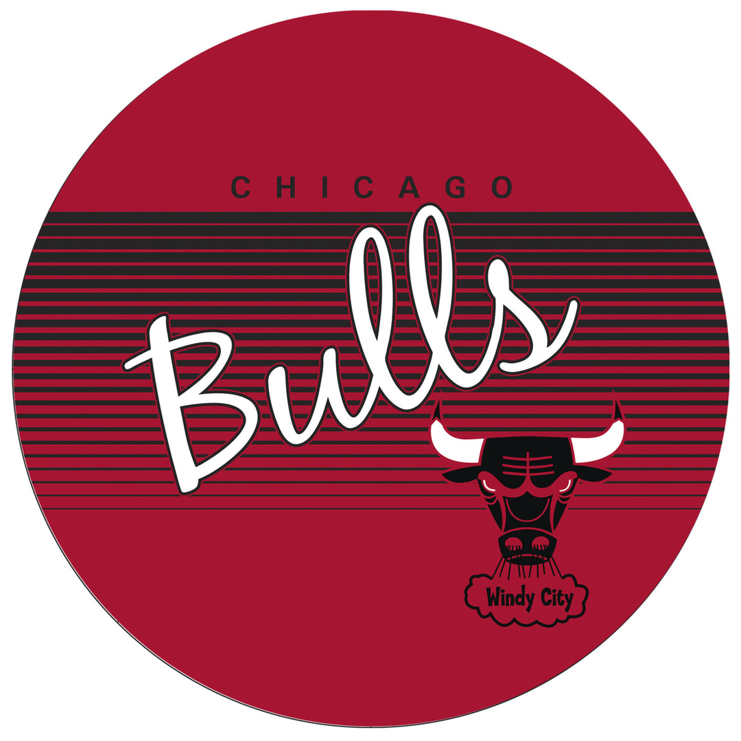 Chicago Bulls NBA Hardwood Classics Swivel Bar Stool w/ Back Image 3