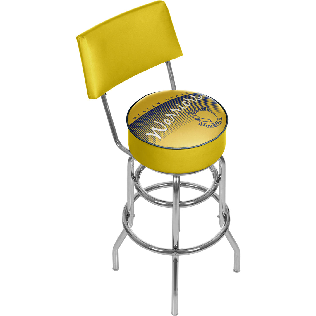 Golden State Warriors NBA Hardwood Classics Swivel Bar Stool w/Back Image 1