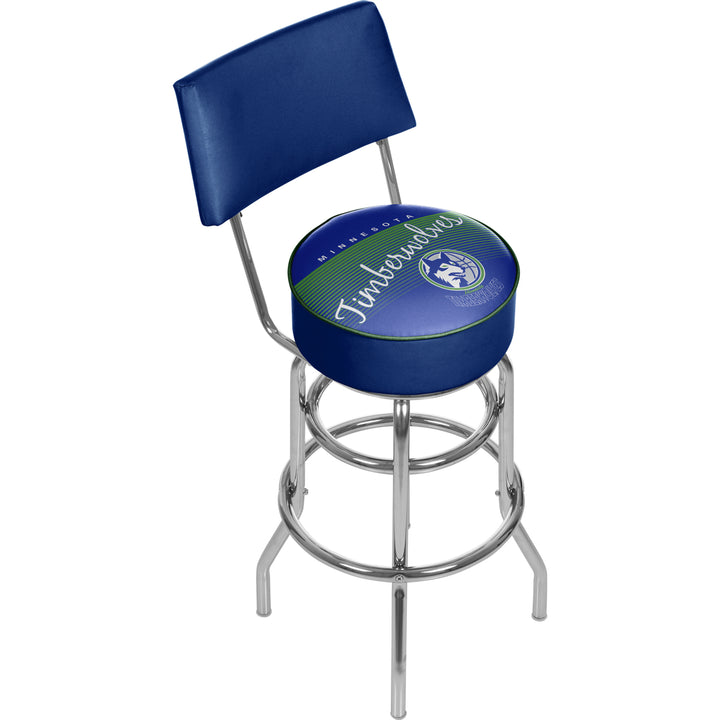 Minnesota Timberwolves NBA Hardwood Classics Swivel Bar Stool w/Back Image 1