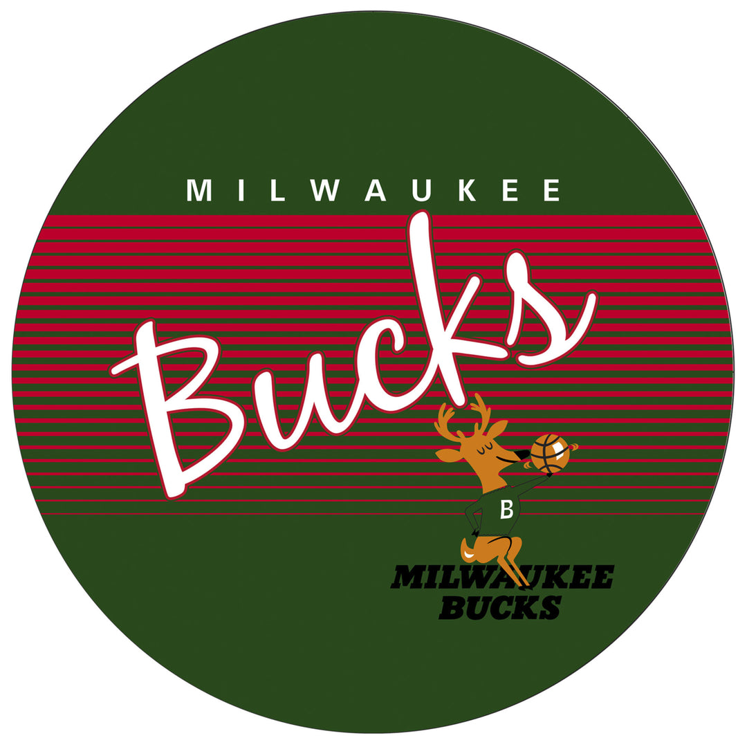 Milwaukee Bucks NBA Hardwood Classics Swivel Bar Stool w/Back Image 3