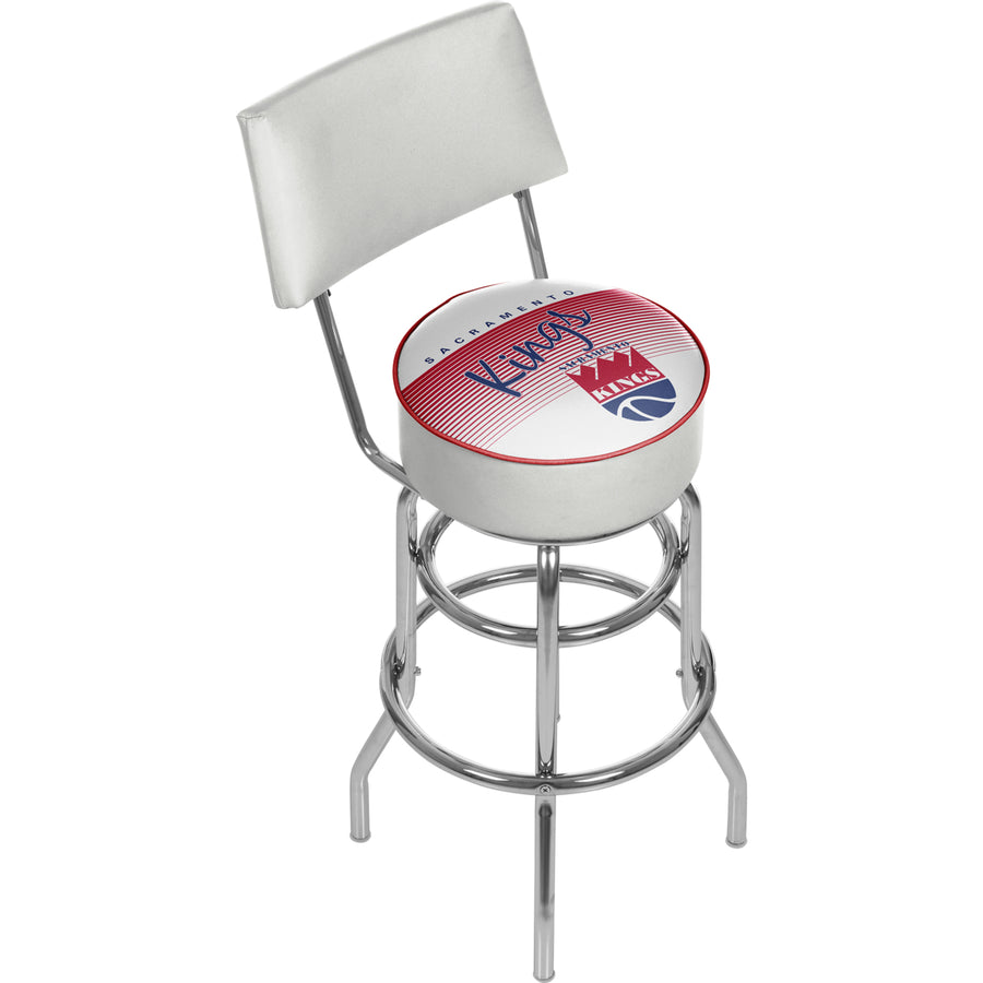 Sacramento Kings Hardwood Classics Swivel Bar Stool w/Back Image 1