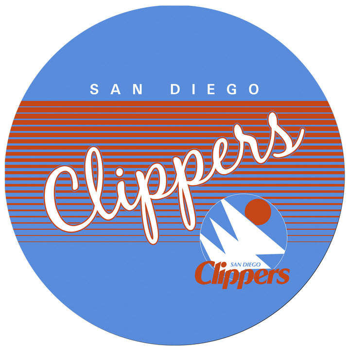 San Diego Clippers Hardwood Classics Swivel Bar Stool w/Back Image 3