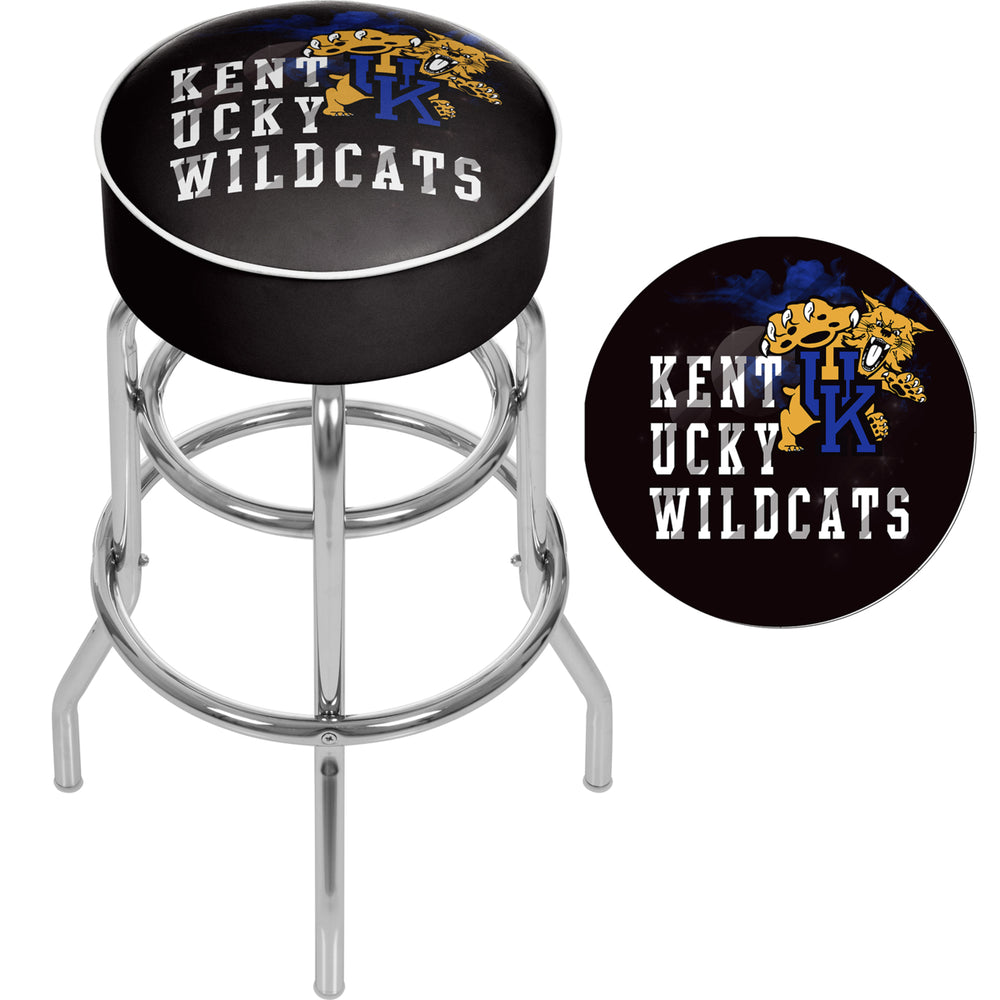 University of Kentucky Wildcats Smoke Padded Swivel Bar Stool 30 Inches High Image 2