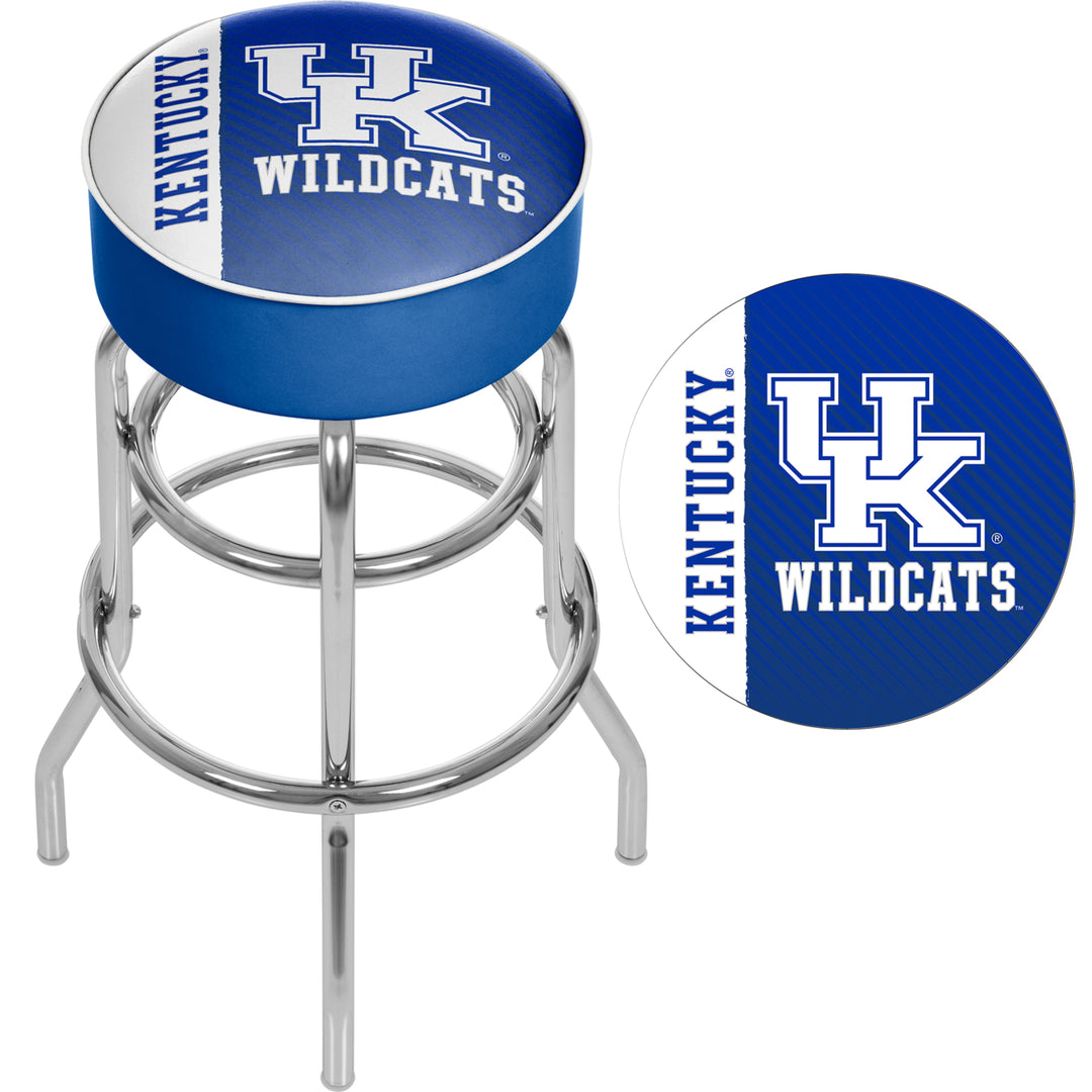 University of Kentucky Text Padded Swivel Bar Stool 30 Inches High Image 2