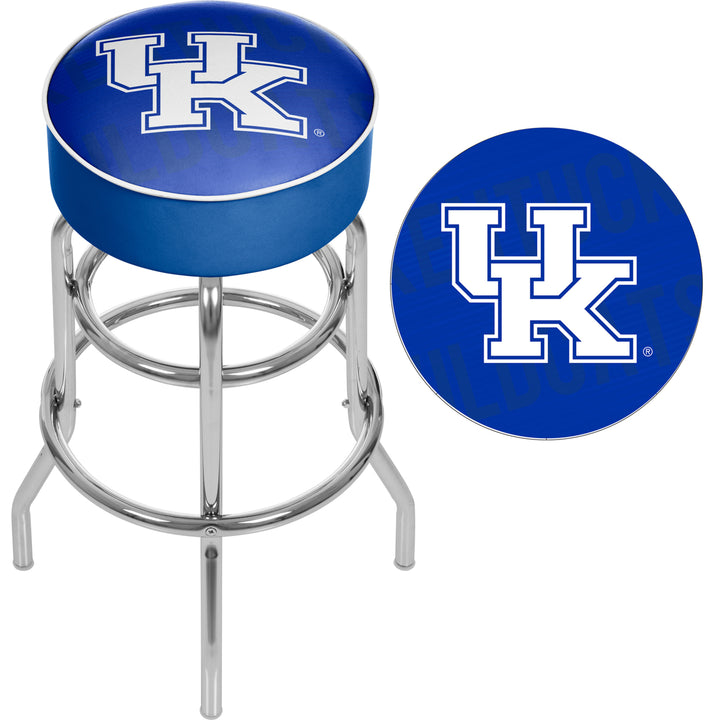 University of Kentucky Wordmark Padded Swivel Bar Stool 30 Inches High Image 2