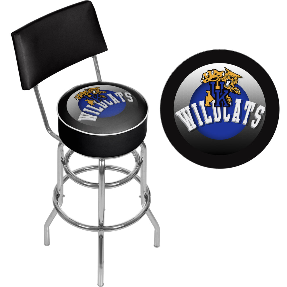 University of Kentucky Wildcats Swivel Swivel Bar Stool with Back - Honeycomb Image 2