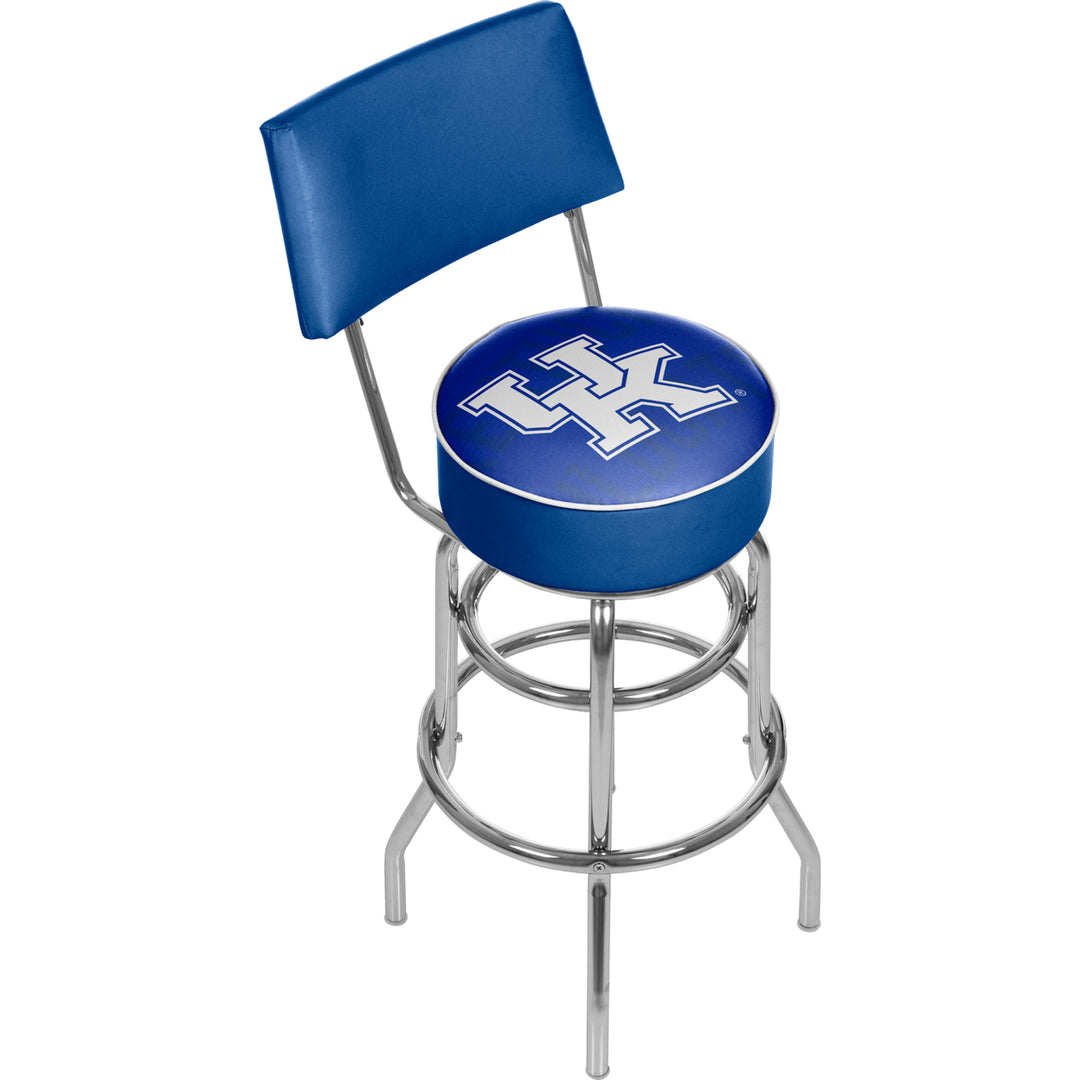 University of Kentucky Swivel Swivel Bar Stool with Back - Wordmark Image 1