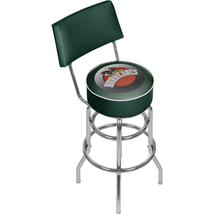 University of Miami Sebastian Swivel Swivel Bar Stool with Back - Honeycomb Image 1