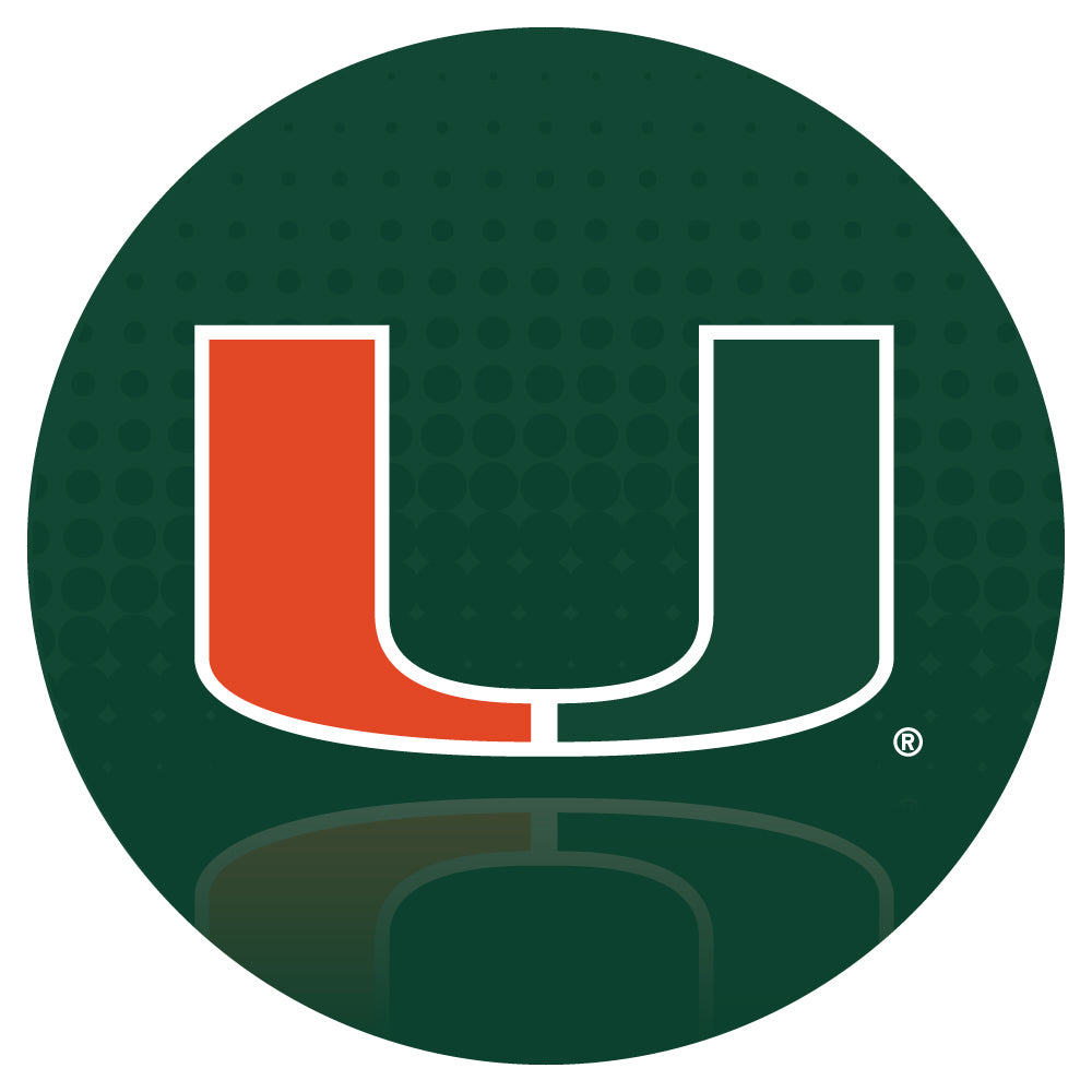 University of Miami Chrome 42 Inch Pub Table - Reflection Image 3