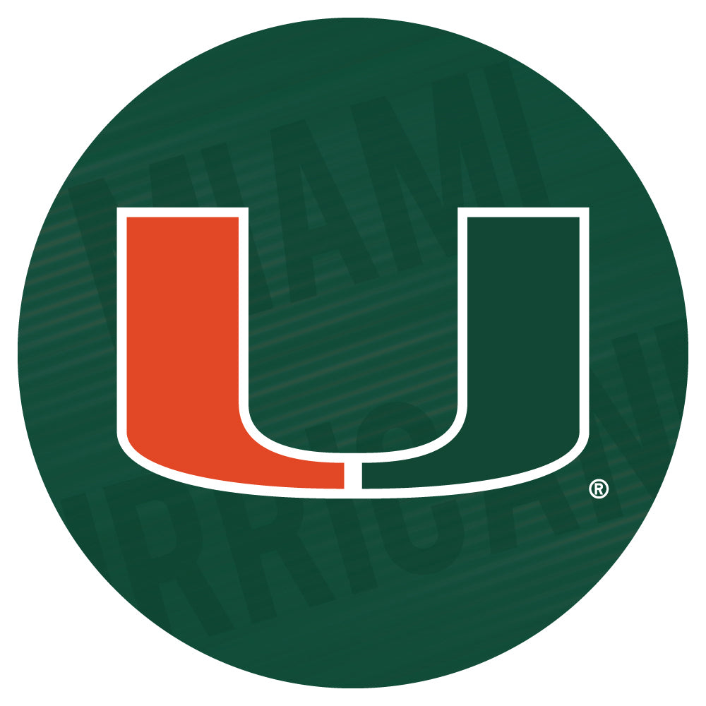 University of Miami Chrome 42 Inch Pub Table - Wordmark Image 3