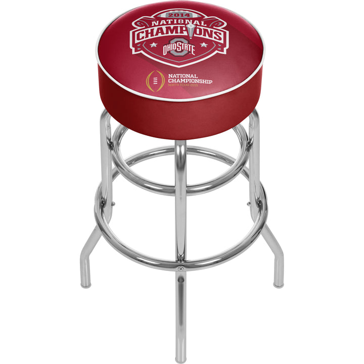 Ohio State National Champions Chrome Bar Stool with Swivel Image 1