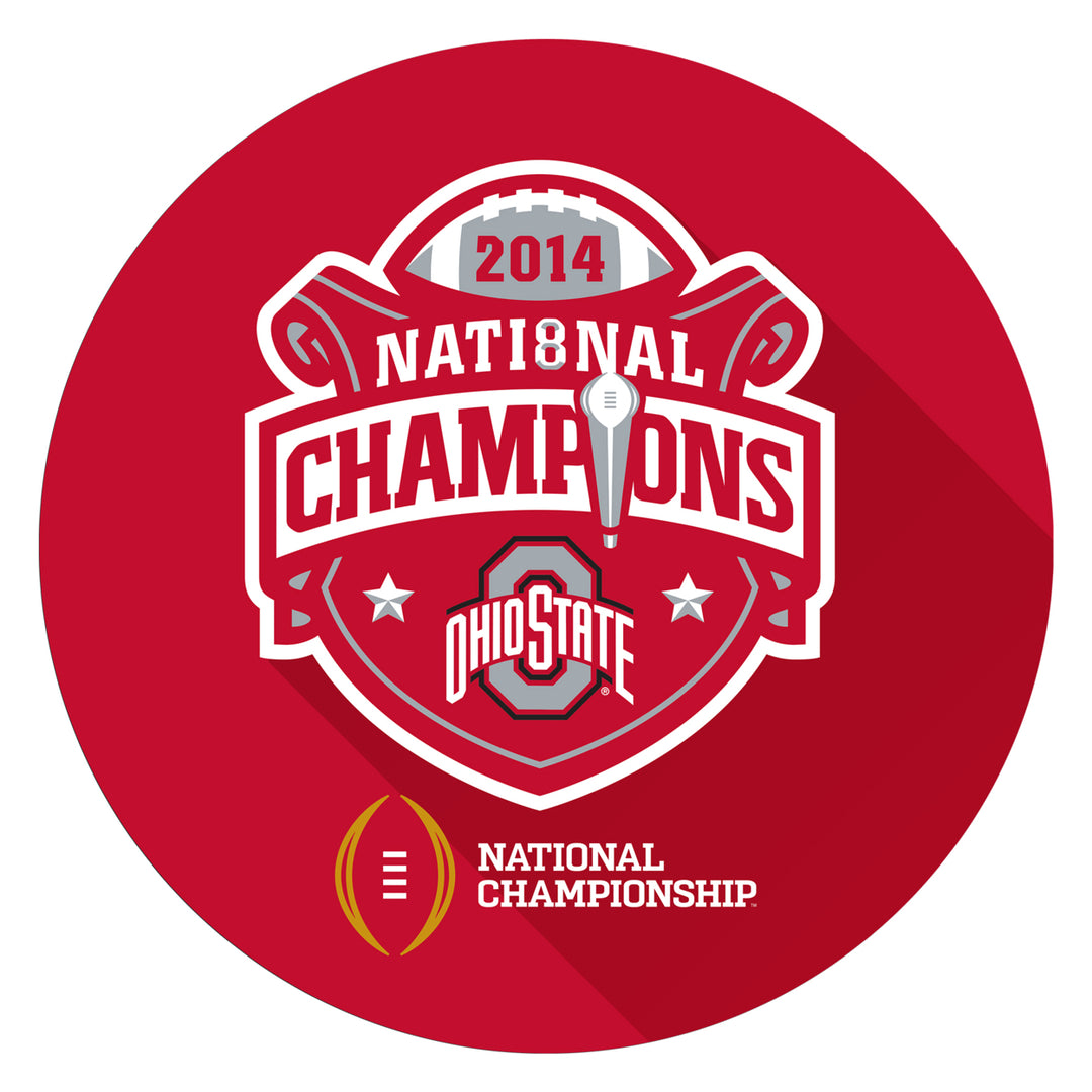 Ohio State National Champions Chrome Bar Stool with Swivel Image 3