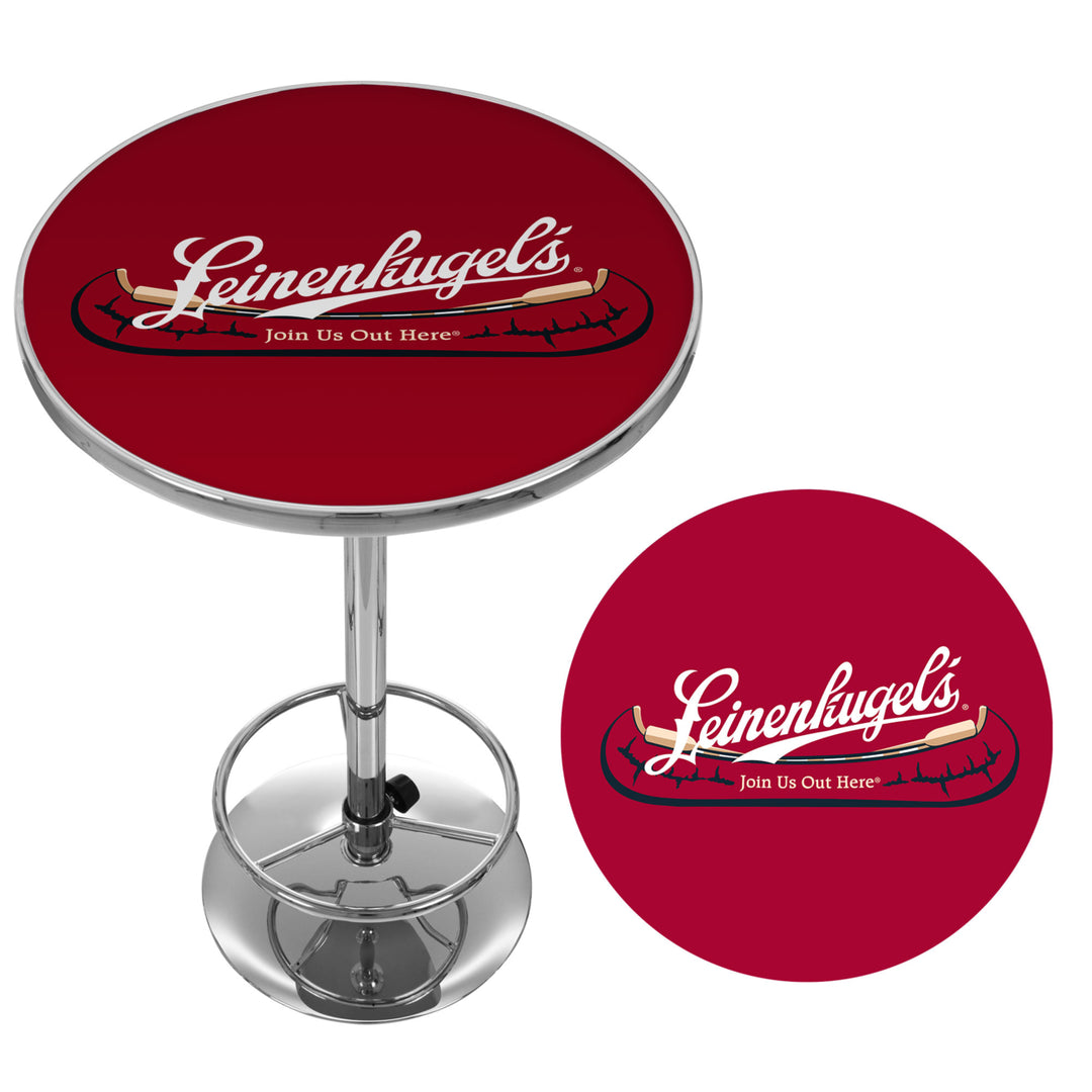 Leinenkugels 42 Inch Pub Table with Chrome Base Image 2