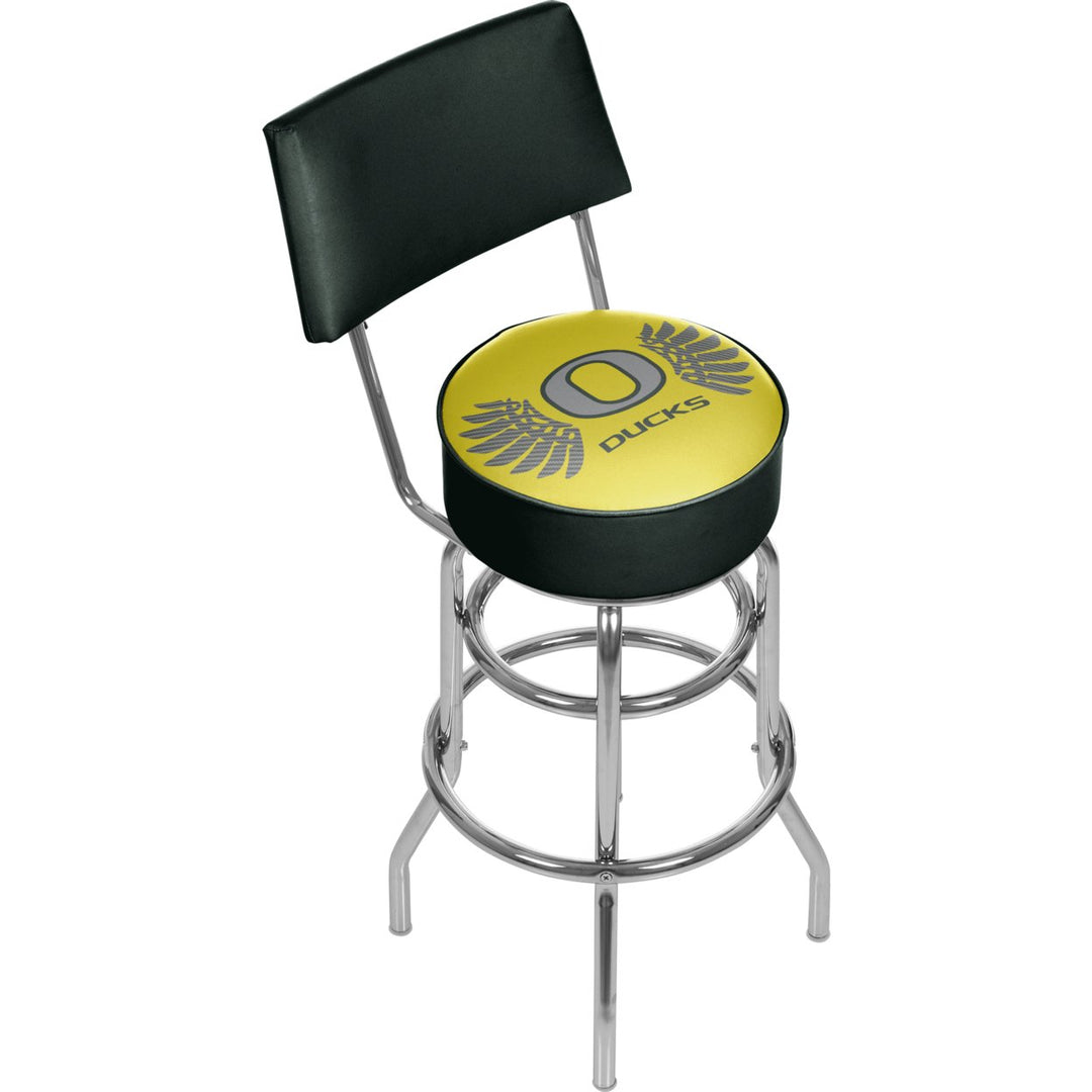 University of Oregon Swivel Swivel Bar Stool with Back - Wings Image 1