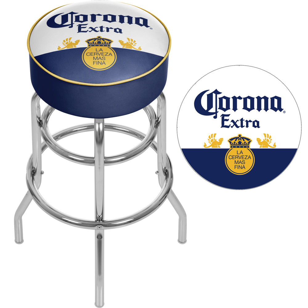 Corona Label Design Padded Swivel Bar Stool 30 Inches High Image 2
