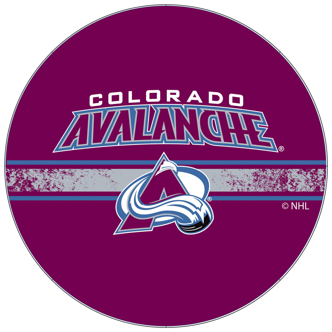 NHL Chrome Bar Stool with Swivel - Colorado Avalanche Image 3