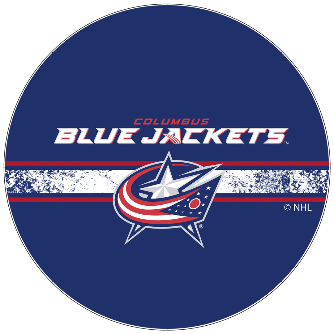 NHL Chrome Padded Swivel Bar Stool 30 Inches High - Columbus Blue Jackets Image 3