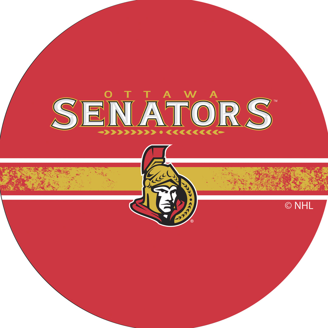 NHL Chrome Padded Swivel Bar Stool 30 Inches High - Ottawa Senators Image 3