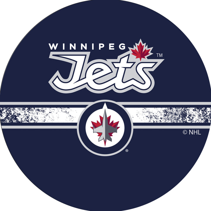 NHL Chrome Padded Swivel Bar Stool 30 Inches High - Winnipeg Jets Image 3