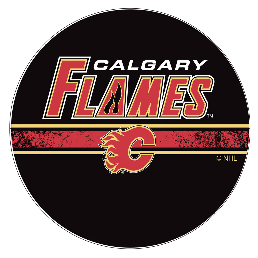 NHL Swivel Swivel Bar Stool with Back - Calgary Flames Image 3