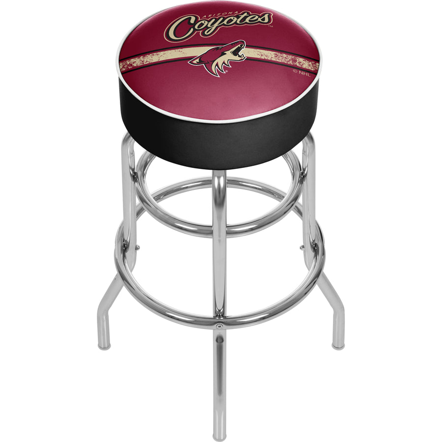 NHL Chrome 30 Inch Bar Stool with Swivel - Arizona Coyotes Image 1