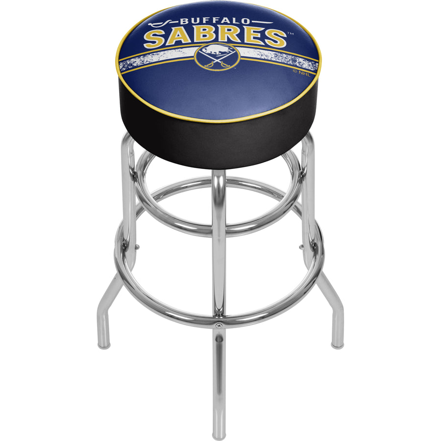 NHL Chrome Bar Stool with Swivel - Buffalo Sabres Image 1