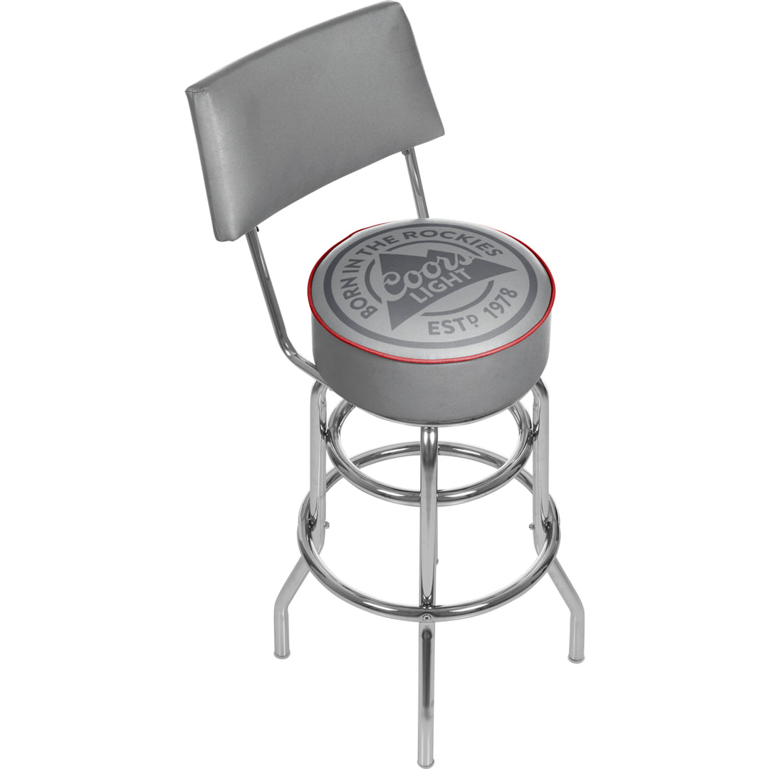 Coors Light Swivel Swivel Bar Stool with Back Image 1