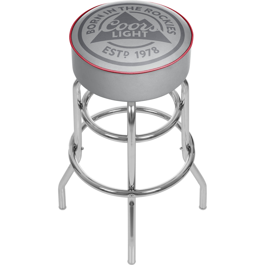 Coors Light Padded Swivel Bar Stool 30 Inches High Image 1