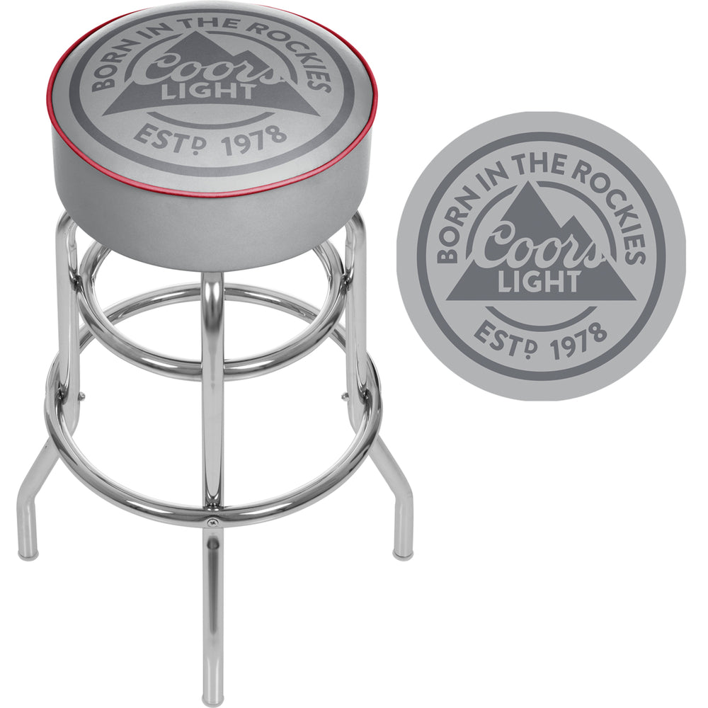Coors Light Padded Swivel Bar Stool 30 Inches High Image 2