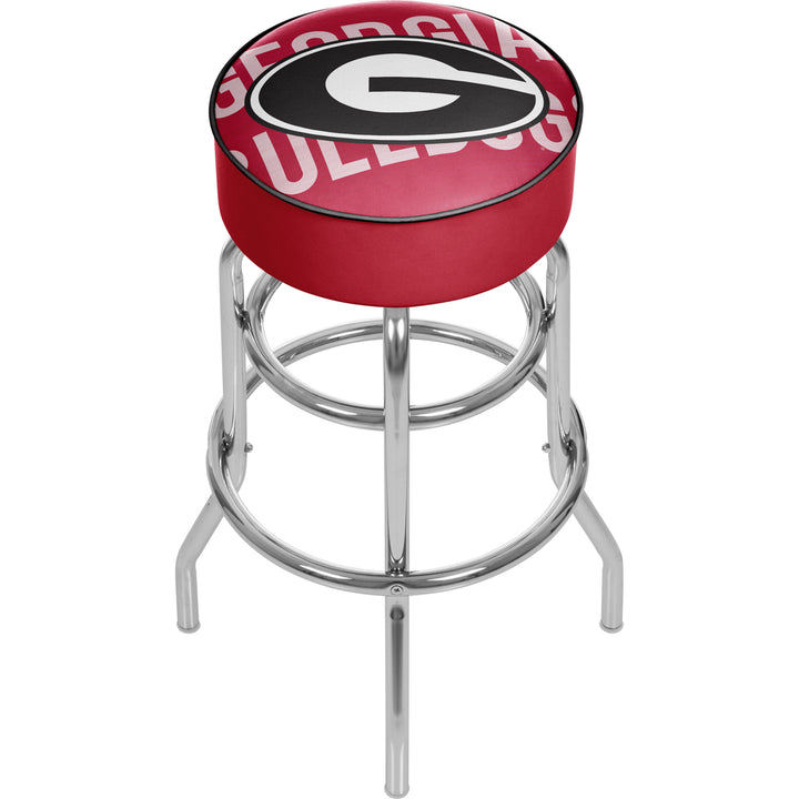 University of Georgia Padded Swivel Bar Stool 30 Inches High - Wordmark Image 1